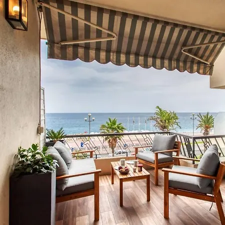 L39 Promenade Des Anglais, Vue Mer/terrasse&wifi Apartment